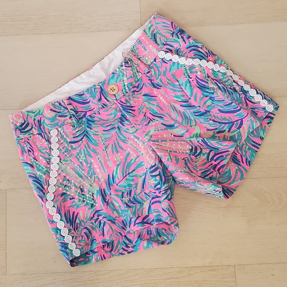 Lilly Pulitzer Callahan Shorts 00 Pink Blue